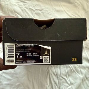 Jordan Mid SE TD Black and White Sneakers